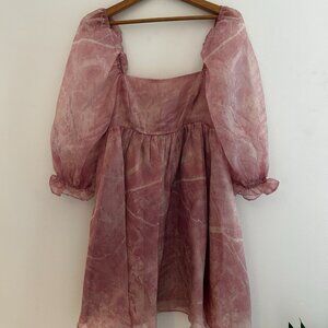 Selkie-Inspired Puff Sleeve Babydoll Dress